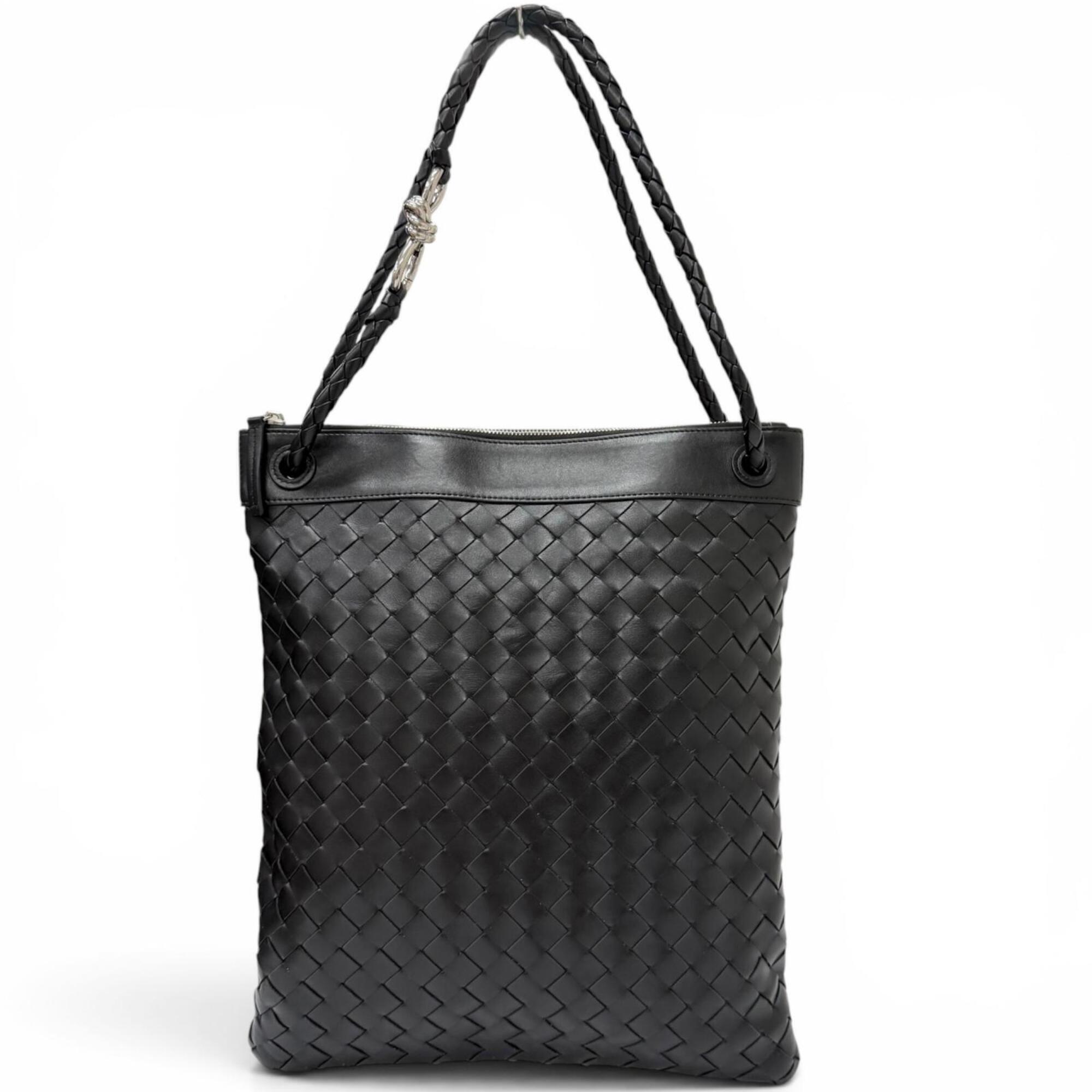 Bottega Veneta 806490 Andiamo Leather Intrecciato Messenger Flat Shoulder Bag...